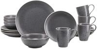 CreaTable, 22807, Serie INDUSTRIAL CHIC - Anthrazit, 16-teiliges Geschirrset f&uuml;r 4