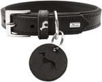 HUNTER LARVIK Hundehalsband, Leder, 50 S-M, schwarz