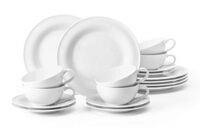 Seltmann Weiden 001.751421 Beat Weiss Teeservice 18 tlg, 6 Personen, Wei&szlig;