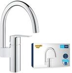 GROHE QUICKFIX Start - Einhand- Sp&uuml;ltischarmatur (hoher Auslauf, Einlochmontage,