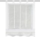 Home fashion Schlaufenrollo L&auml;ngsstreifen, Polyester, Natur, 140 x 140 cm, 1