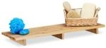 Relaxdays Badewannenablage Bambus, einteiliges Wannenbrett HxBxT: 6 x 70 x 22...