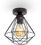 B.K.Licht - Deckenlampe mit E27 Fassung, max. 40 Watt, Metallkorpus, Deckenleuchte,