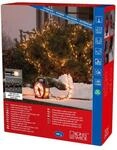 Konstsmide Micro LED Compactlights Lichterkette mit Kabelaufroller, schwarz-rot, 400