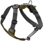 HUNTER Hundegeschirr Aalborg Mixed, Farbe: Oliv/grau, Rindsleder/Nylon, 5-Fach