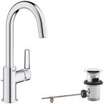 GROHE Start, Waschtischarmatur hoch, wassersparend (Wasserhahn f&uuml;r das Bad,