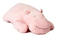 Uni-Toys - Pl&uuml;sch-Kissen - Nilpferd rosa - Ultra-weich - 56 cm (L&auml;nge) -