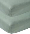 Meyco Baby Uni Spannbettlaken 2er Pack f&uuml;r das Kinderbett (Bettlaken mit...