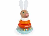 Janod - Stackable Culbuto Rabbit (Wood) - Wooden Early-Learning Toy -...