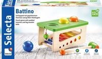 Selecta 62017 Battino, Klopfbank aus Holz, 22 cm, 10 Monate to 3 Jahre ,bunt