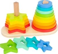 small foot Steckspiel Regenbogen, F&ouml;rderung der Feinmotorik durch Stapeln,...