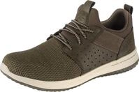 Skechers Herren Delson Camben Sneaker, Olive Mesh W Synthetic, 44 EU