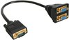 InLine 17308 VGA Y-Adapterkabel, VGA Stecker auf 2x VGA Buchse, schwarz