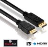 PureInstall PI5100-020 DisplayPort auf HDMI Kabel (DisplayPort Stecker (20pin)...