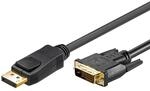 goobay DisplayPort auf DVI Kabel 3m, DP auf DVI-D Adapter Kabel, 1080p Full HD 60Hz,