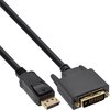 InLine 17111 DisplayPort zu DVI Konverter Kabel, schwarz, 1m