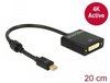 Delock Adapter mini Displayport 1.2 Stecker > DVI Buchse 4K Aktiv schwarz