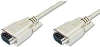 DIGITUS VGA Monitor Anschlusskabel - HD 15 St/St - 1.8m - 3CF - Beige | Doppelt