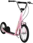 HOMCOM Roller Kinderroller mit Luftreifen Handbremse 16 Zoll |...