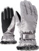 Ziener Damen KIM lady glove Ski-handschuhe / Wintersport |warm, atmungsaktiv, silber