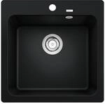 BLANCO NAYA 5 | Granitsp&uuml;le aus SILGRANIT schwarz | Einbauart: Einbau von Oben 