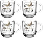 Leonardo Emozione Geschenk Tassen 4er Set, "Love you to the moon & back" Design,