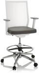 hjh OFFICE 657667 Arbeitsstuhl Aspen Work W Stoff Wei&szlig;/Grau ergonomischer