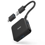 Hama 4-Port USB 3.2 Gen1 Hub (4in1 Verteiler mit 4 Anschl&uuml;ssen und USB C...