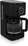 Princess Edelstahl Kaffeemaschine in Schwarz, 1,5 L Kapazit&auml;t f&uuml;r 10 bis 15 Tassen,