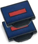 Trodat 2494 6-50/2DB Ersatzkissen Swop Pad f&uuml;r 5430 und 5435 Inh.2, blau/rot,