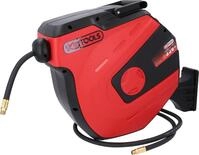 KS Tools Automatischer Druckluftschlauch-Aufroller, Schwarz/Rot, &Oslash; 10 mm x 15 m