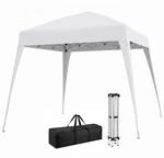 Outsunny Faltpavillon 2,4x2,4 m mit UV-Schutz, Tragetasche Wei&szlig;