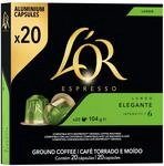 L'OR Kaffeekapseln Lungo Elegante, fruchtig & elegant, Intensit&auml;t 6/13, 20
