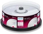 Philips DVD+R Rohlinge High-Speed (4.7 GB /120 Minuten Video, 1-16x Speed, 25er