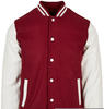 Urban Classics Herren Oldschool College Jacket Jacke, Burgundy/White, 3XL