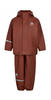 Celavi Unisex Kinder Basic Rainwear Set-solid PU Regenjacke, Tortoise Shell, 70