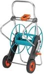 Gardena Metall Schlauchwagen 100: Stabile, beschichtete Schlauchtrommel,