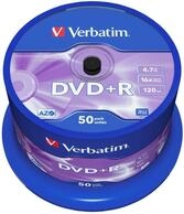 Verbatim 50 DVD+R 4.7GB 16x Printable Spindel matt