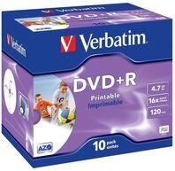 Verbatim 10x DVD+R Rohlinge 4,7GB 16x bedruckbar