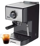 TM Electron TMPCF101 Manuelle Espressomaschine mit 15 bar Druck, 1200 W, 1,2 l Tank,