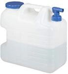 Relaxdays 20 L Wasserkanister, Ablasshahn, Schraubdeckel, tragbarer