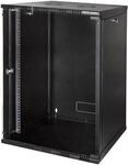 LogiLink W15A40B ECO Wandschrank 15HE (400mm Tiefe), Flat Pack (unmontiert),...