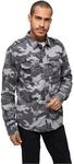 Brandit Vintage Shirt Long Sleeve, Farbe: Grey camo, Gr&ouml;&szlig;e: XL