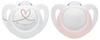 NUK Star Babyschnuller | BPA-freie Silikonschnuller | 0–6 Monate | rosa | 2 Stück