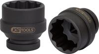 KS Tools 450.0407 1" 12-kant-Kraft-Stecknuss, kurz, 65mm