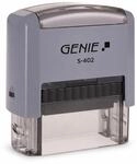 Genie S-402 Stempel Selbstf&auml;rbend Set &ndash; Individueller Textstempel bis 4...