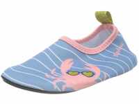 Playshoes Unisex Kinder Barfuß-Schuhe, Blau Pink Krebs, 18/19 EU