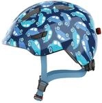 ABUS Kinderhelm Smiley 3.0 LED, Blau mit Auto-Muster, Gr&ouml;&szlig;e S