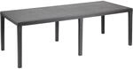 Rechteckiger ausziehbarer Gartentisch, Made in Italy, Farbe Anthrazit, Ma&szlig;e 150 x 72