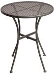 Bolero runder Bistrotisch in schlankem Design Stahl grau 60cm